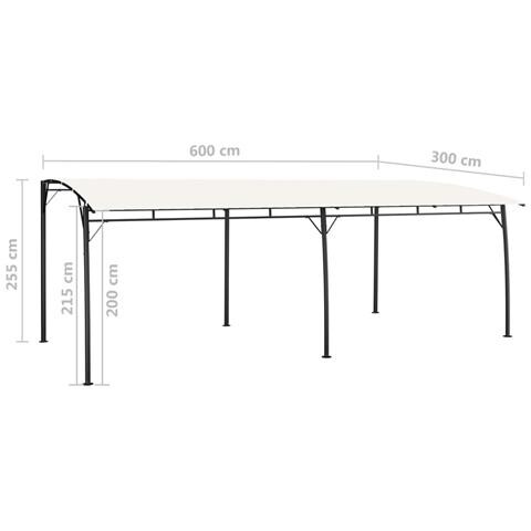 Lusso Casadino -  Tenda Parasole Da Giardino 6x3x2,55 M Crema - Foto 6