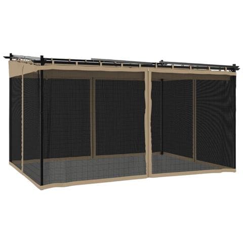 Gazebo con Pareti in Rete Tortora 4x3 m in Acciaio - Foto 1