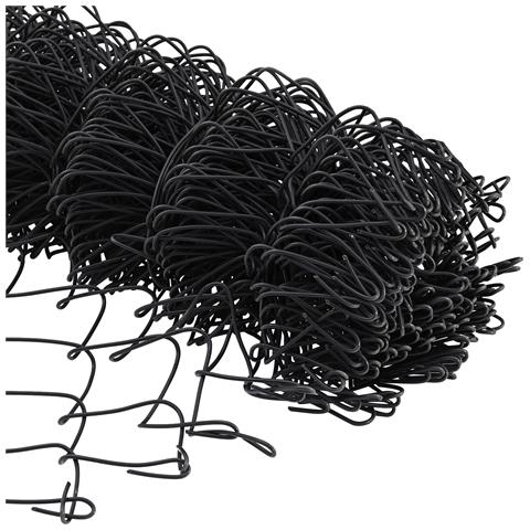 Recinzione a maglie di catena con 13 pali 1x25 m Acciaio zincato Grigio - Foto 9