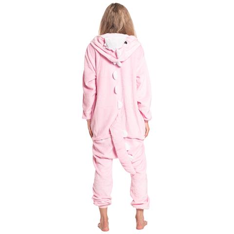 Pigiama Da Donna Tuta Kigurumi Onesie Costume Dinosauro Rosa 155-165 M - Foto 7