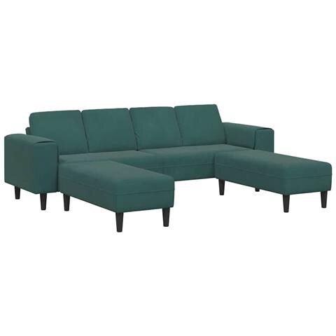 Set di divani 3 pcs Verde scuro Velluto - Foto 1