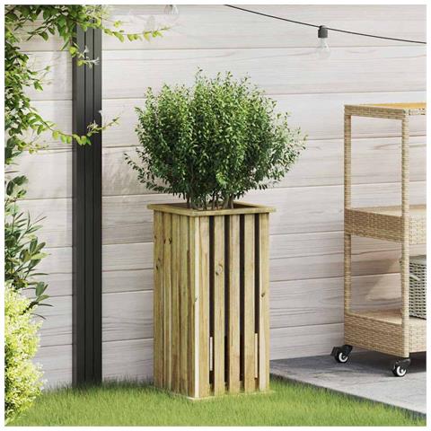 Fioriera Marrone 33 x 33 x 65 cm Legno di pino impregnato - Foto 2