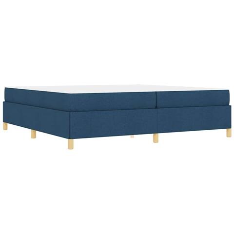 Letto a molle Blu e blu scuro e bianco 200 x 200 cm Tessuto - Foto 9