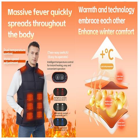 Gilet Riscaldato Con Batteria 10000mah, Gilet Elettrico Riscaldante Usb  L - Foto 7