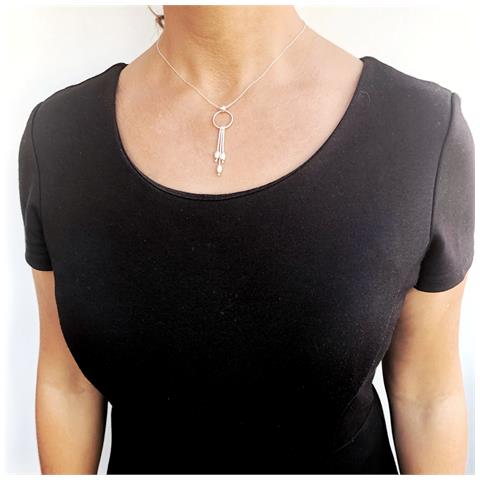 Girocollo In Argento Cascade Argento Sterling 925 40 Cm - Foto 2