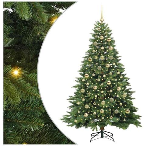 Albero di Natale artificiale con 300 LED Verde 210 cm PE e PVC - Foto 1