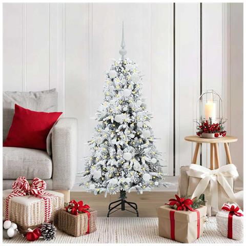 Albero di Natale Artificiale con Rami Pieghevoli Bianco 120 cm - Foto 2