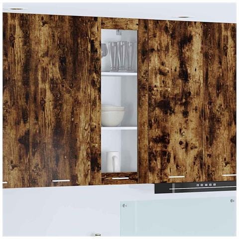 Armadio pensile con porta Riga Rovere fumé 40 x 31 x 100 cm - Foto 2