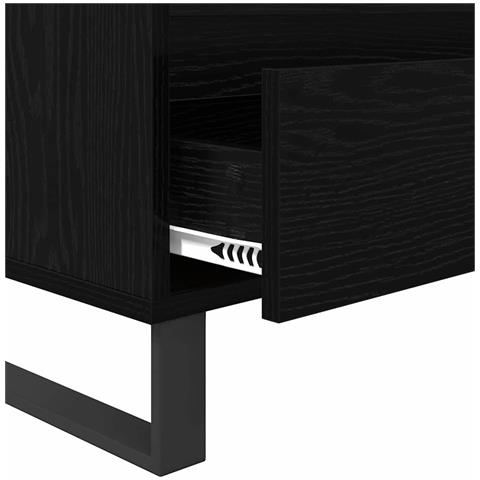 Mobile TV con cassetto Rovere Nero 100 x 34,5 x 44,5 cm - Foto 9