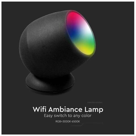 Lampada LED da Tavolo 2.2W Smart WiFi RGB + 3in1 CCT Dimmerabile Colore Nero - Foto 4