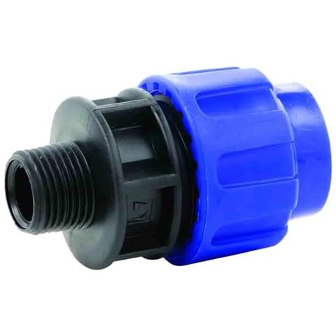 Raccordo A Compressione Pe 20mm X 1/2  Ag Per Tubi Acqua Potabile - Foto 1