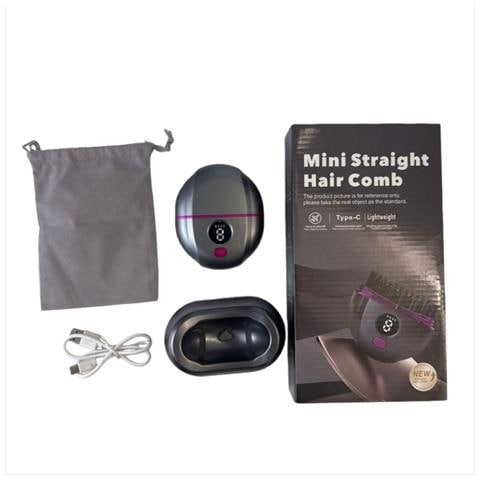 Mini Pettine Lisciante Portatile Senza Fili Con Base Di Ricarica Grey - Foto 1