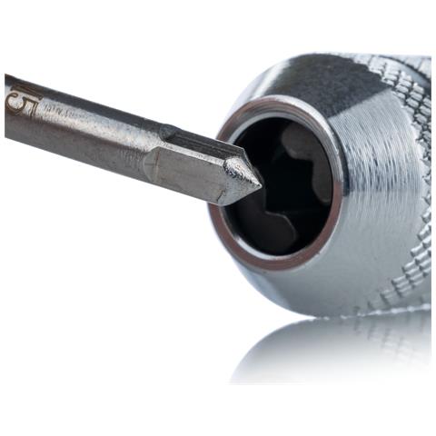 Tassellatore Manuale M3-m8 - | Acciaio, Argento, 11.2x3.4x3.2 Cm, 75g | Per Filettatura Precisa In Metallo E Legno - Foto 2