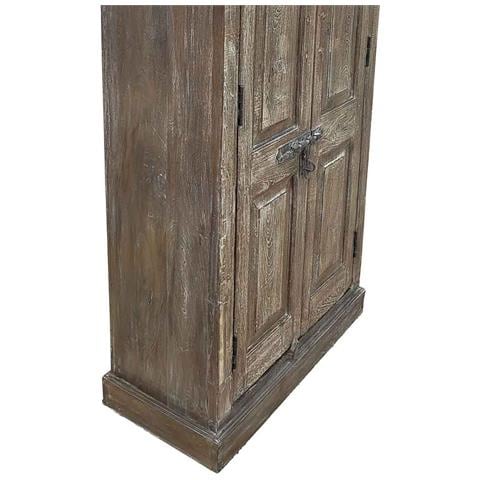 Armadio In Legno Fatto A Mano 90-100x37x170-195h Cm - Foto 8