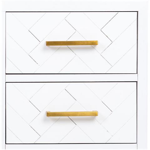 Credenza Con 1 Anta E 3 Cassetti In Legno E Metallo 80x34x80h Cm - Foto 8