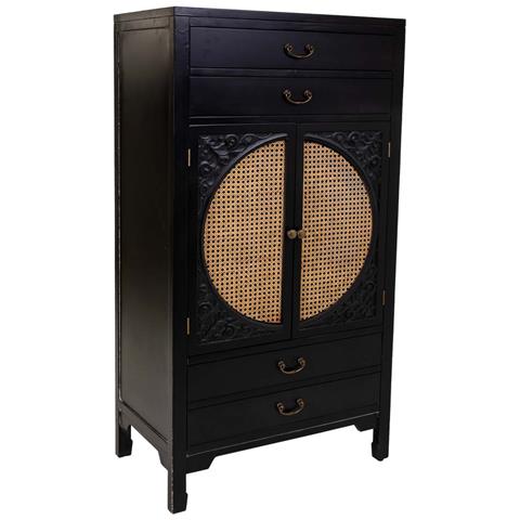 Armadio In Legno Nero 70x40x135h - Foto 1