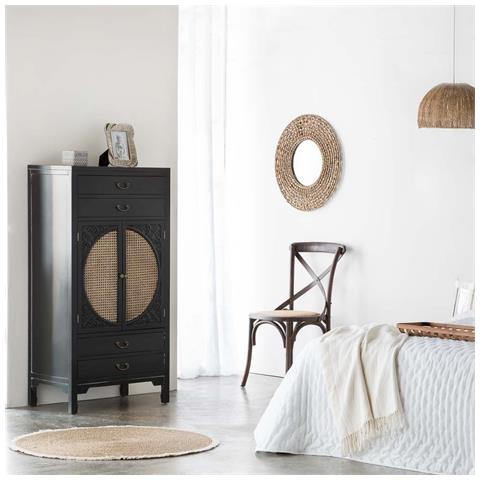 Armadio In Legno Nero 70x40x135h - Foto 2