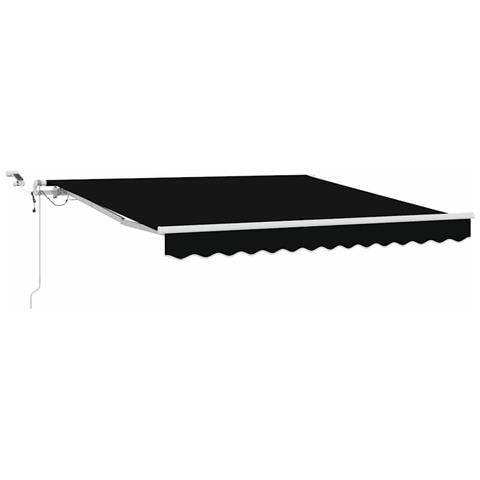 Tenda Retrattile Nero 350 x 250 cm Poliestere e Metallo - Foto 1