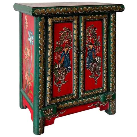 Mobile Da Ingresso In Legno Rosso 48x31x60cm - Foto 1