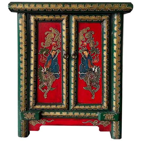 Mobile Da Ingresso In Legno Rosso 48x31x60cm - Foto 2