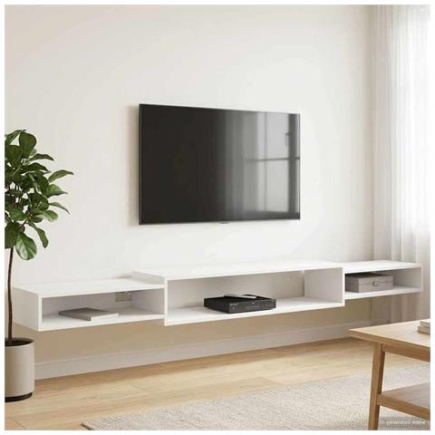 Mobile TV da Parete A parete Bianco 220 x 28 x 21 cm - Foto 2