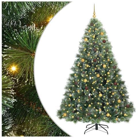 Albero di Natale artificiale con 300 LED Verde 240 cm PE e PVC - Foto 1