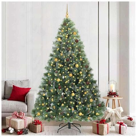 Albero di Natale artificiale con 300 LED Verde 240 cm PE e PVC - Foto 2