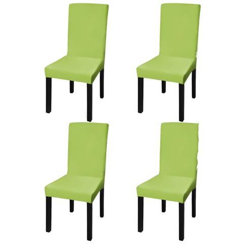 Set 4 Pz Fodera Elastica Per Sedie Verde - Foto 1