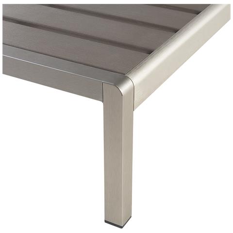Lettino Da Giardino In Alluminio E Legno Sintetico Grigio Nardo - Foto 38