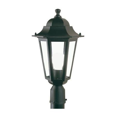 Lampada Testa Palo Diametro 60Mm Colore Nero da Esterno Linea Esagonale Sovil