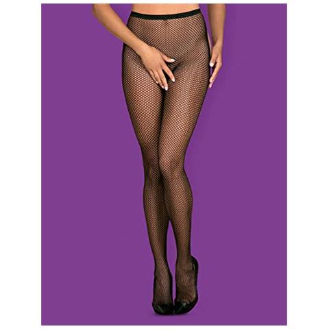 Collant Sexy Aperte Rete, Nero, Taglia Unica - Foto 2