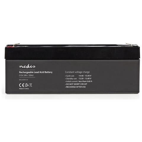 Nedis Batteria Al Piombo Ricaricabile 12v/2000mah 178*34*66mm Bala200012v - Foto 6