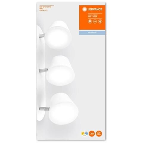 Ledvance Led Spot Applique Tripla - 3 X 7w - Ip44 - Bianco - Caldo / Freddo - Foto 1