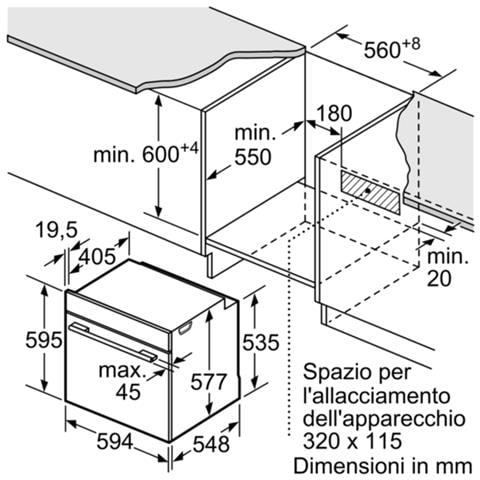 Forno Elettrico da Incasso HN678G4S1 Capacità 67 L Multifunzione Cottura a Vapore Colore Acciaio Inox - Foto 10