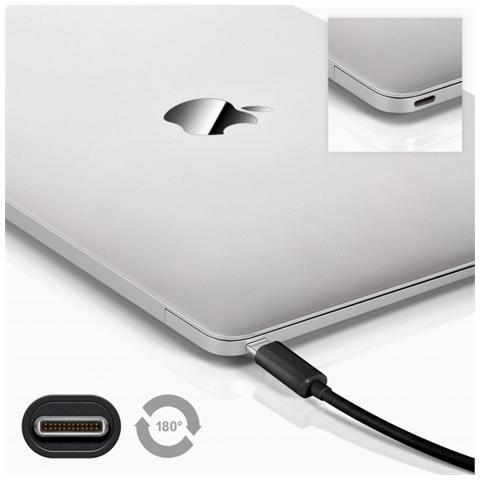 USB 3.0, 0.5m, USB A, USB C, Maschio / maschio, Dritto, Dritto, Nero - Foto 1