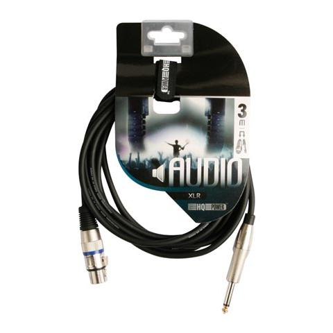 Cavo Audio XLR (3-pin) / Mono Jack 6.35mm Femmina / Maschio da 3 m Nero - Foto 1