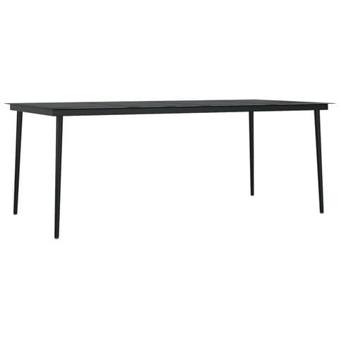 Set Da Pranzo Per Giardino 7 Pz Con Cuscini Nero - Foto 2