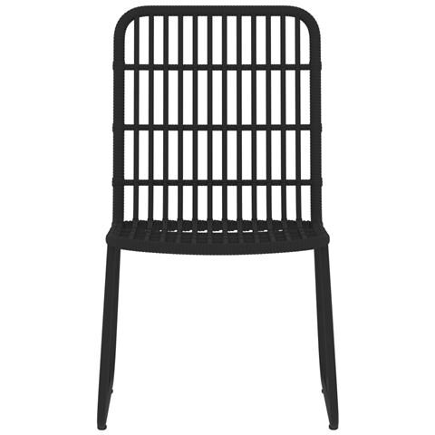 Set Da Pranzo Per Giardino 7 Pz Con Cuscini Nero - Foto 7