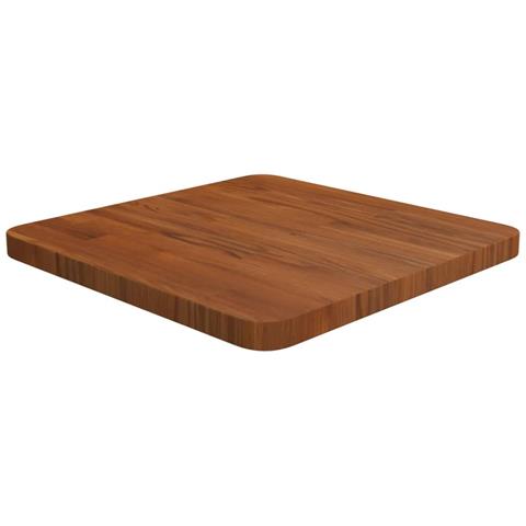 Piano Tavolo Quadrato Marrone Scuro 40x40x2,5cm Rovere Trattato - Foto 1
