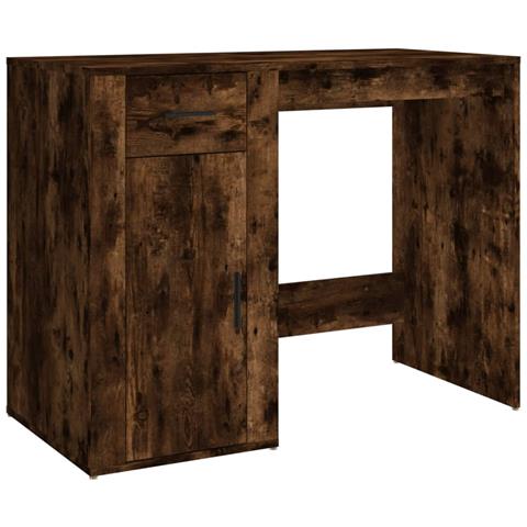Scrivania Rovere Fumo 100x49x75 Cm In Legno Multistrato - Foto 1