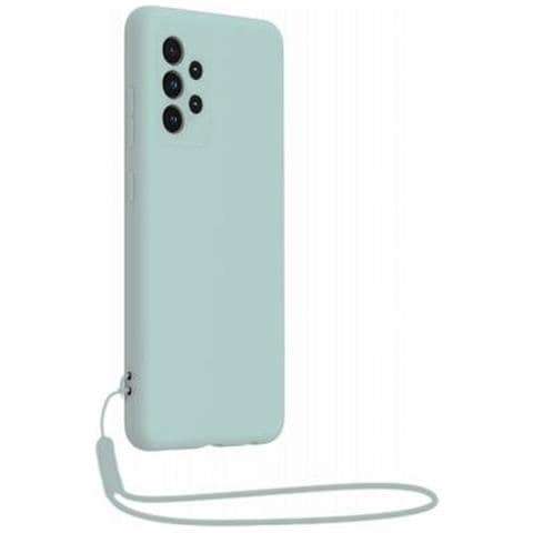 Cover Silicone Per Samsung A53 5g Con Cordino Da Polso Abbinato, Azzurro - Foto 1