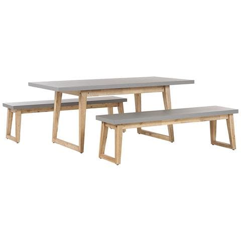 Set Da Giardino A 6 Posti In Cemento Grigio Oria - Foto 2