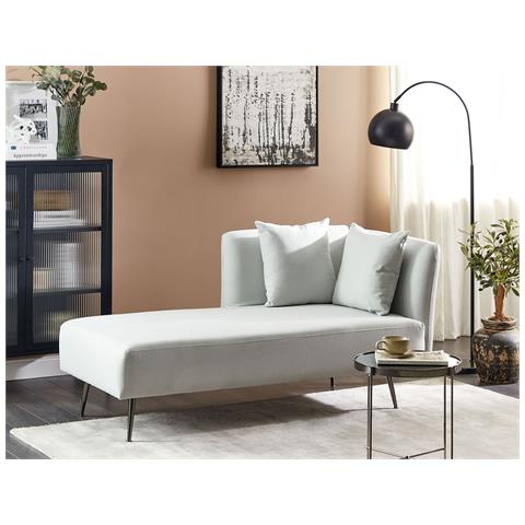 Chaise Longue Versione Destra Riom Tessuto Verde Menta - Foto 1