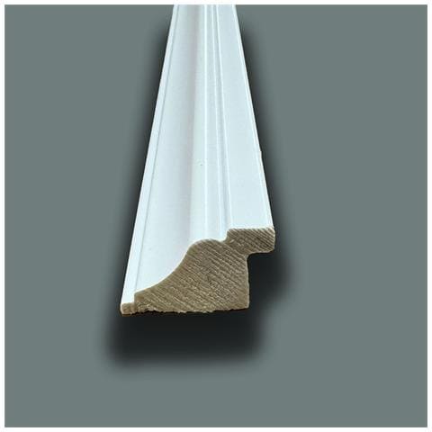 ***mega Stock Al Metro Lineare*** Toro-cornice Per Boiserie In Polimeri Polistrutturato 35x23mm Bianca - Foto 1