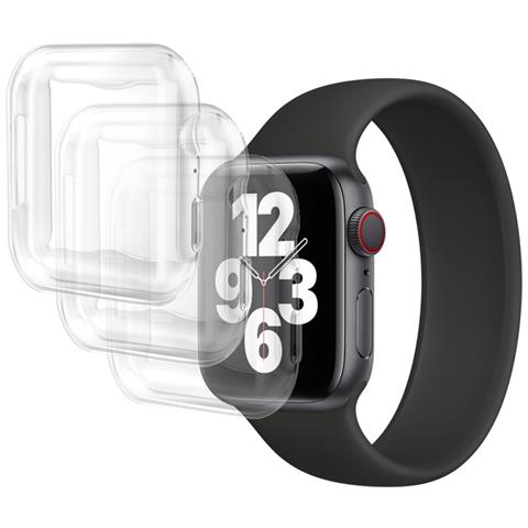 Set Di 3 Cover Per Apple Watch 44mm Protezione Completa In Tpu, Trasparente - Foto 1