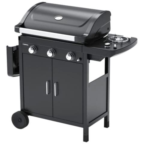 Barbecue A Gas 3 Bruciatori In Acciaio Fornello Laterale E Coperchio Con Termometro Compact 3ls - Foto 2