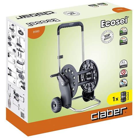 Avvolgitubo Per 60mt Di Tubo Con Raccordi Ecosei 8980 Claber - Foto 3