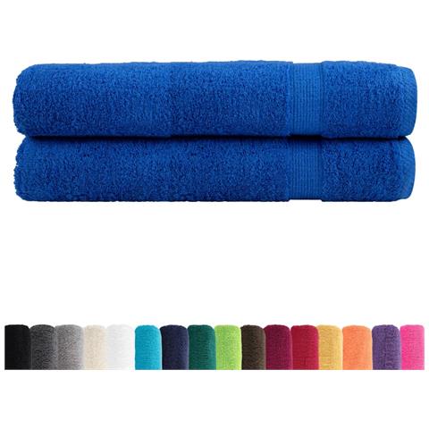 Asciugamani Premium SOLUND 2 pz Blu 100x200cm 600gsm - Foto 2