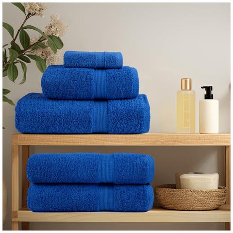 Asciugamani Premium SOLUND 2 pz Blu 100x200cm 600gsm - Foto 3