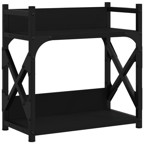 Supporto Per Stampante 2 Livelli Nero 40x20x40 Cm Multistrato - Foto 2